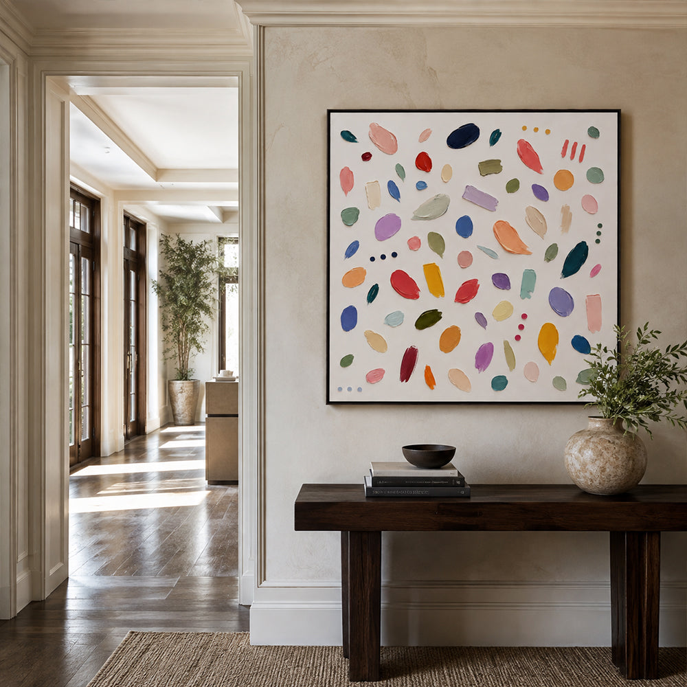 Abstract Wall Art – Colorful Paint Daubs