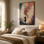 Vintage Americana Art – Girl Chasing Butterflies