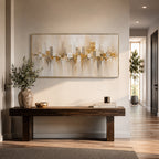 Abstract Wall Art – Gilded Square Patches