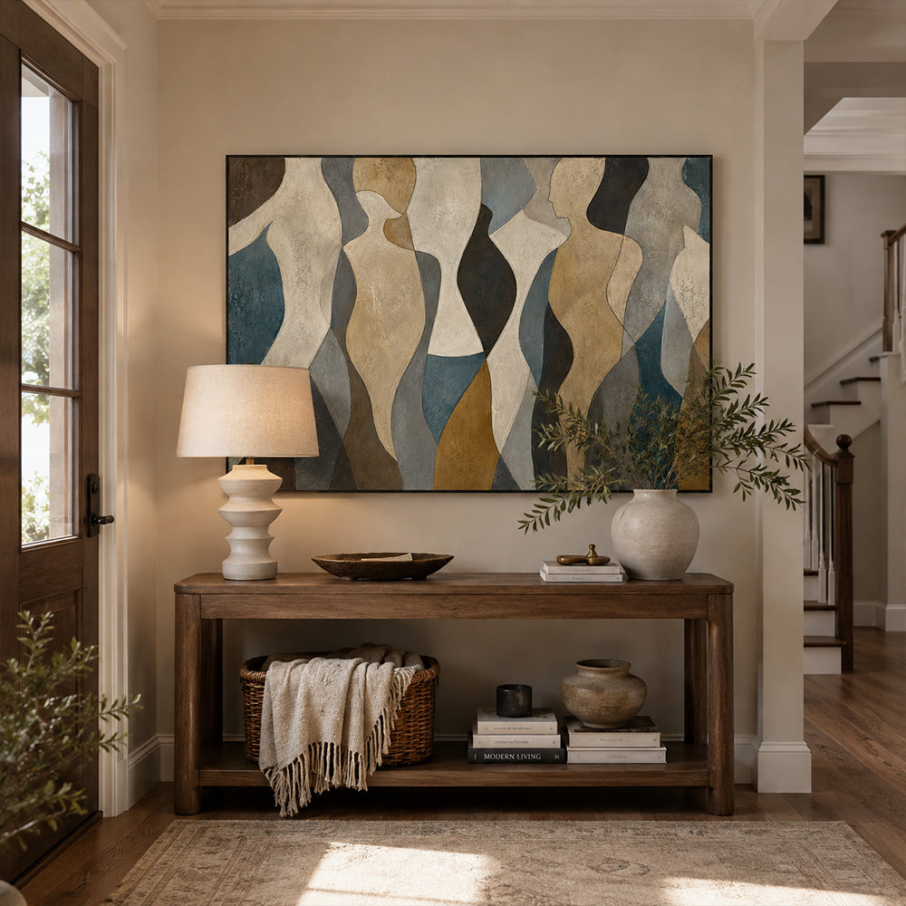 Abstract Wall Art – Curved Human Silhouettes