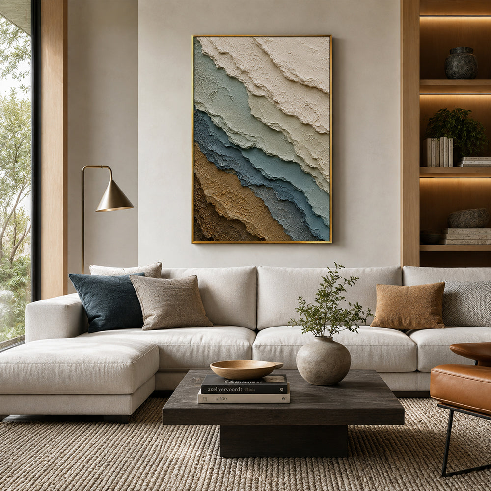 Texture Painting Art – Layered Earthy Strata