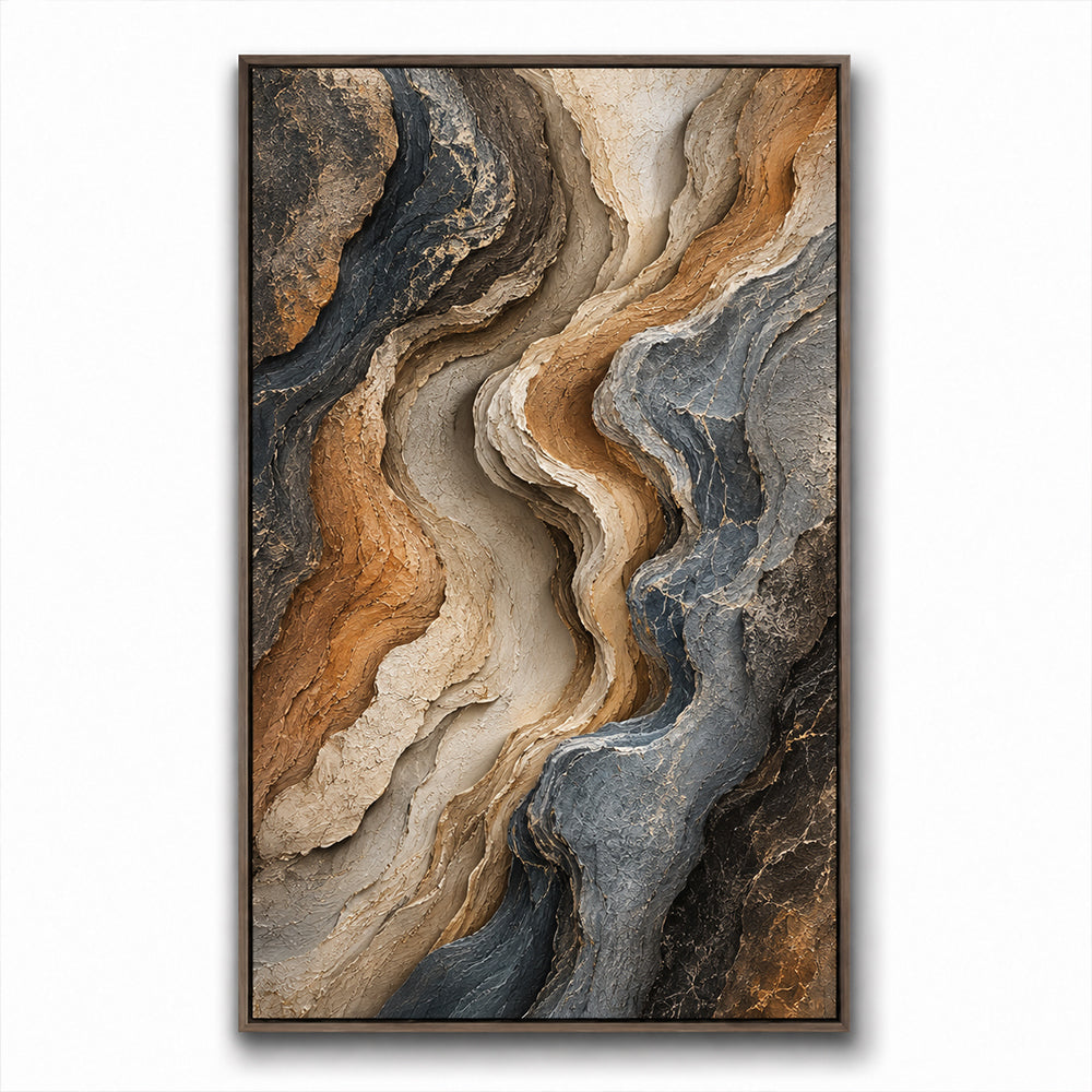 Abstract Wall Art – Earth Toned Wave Strata