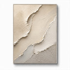 Wabi Sabi Art – Cream Layered Abstract Terrain