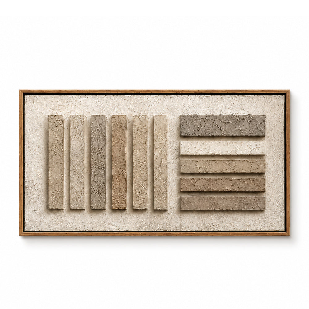 Wabi Sabi Art – Geometric Relief Blocks