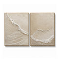 Wabi Sabi Art – Textured Ocean Diptych