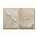 Wabi Sabi Art – Textured Ocean Diptych