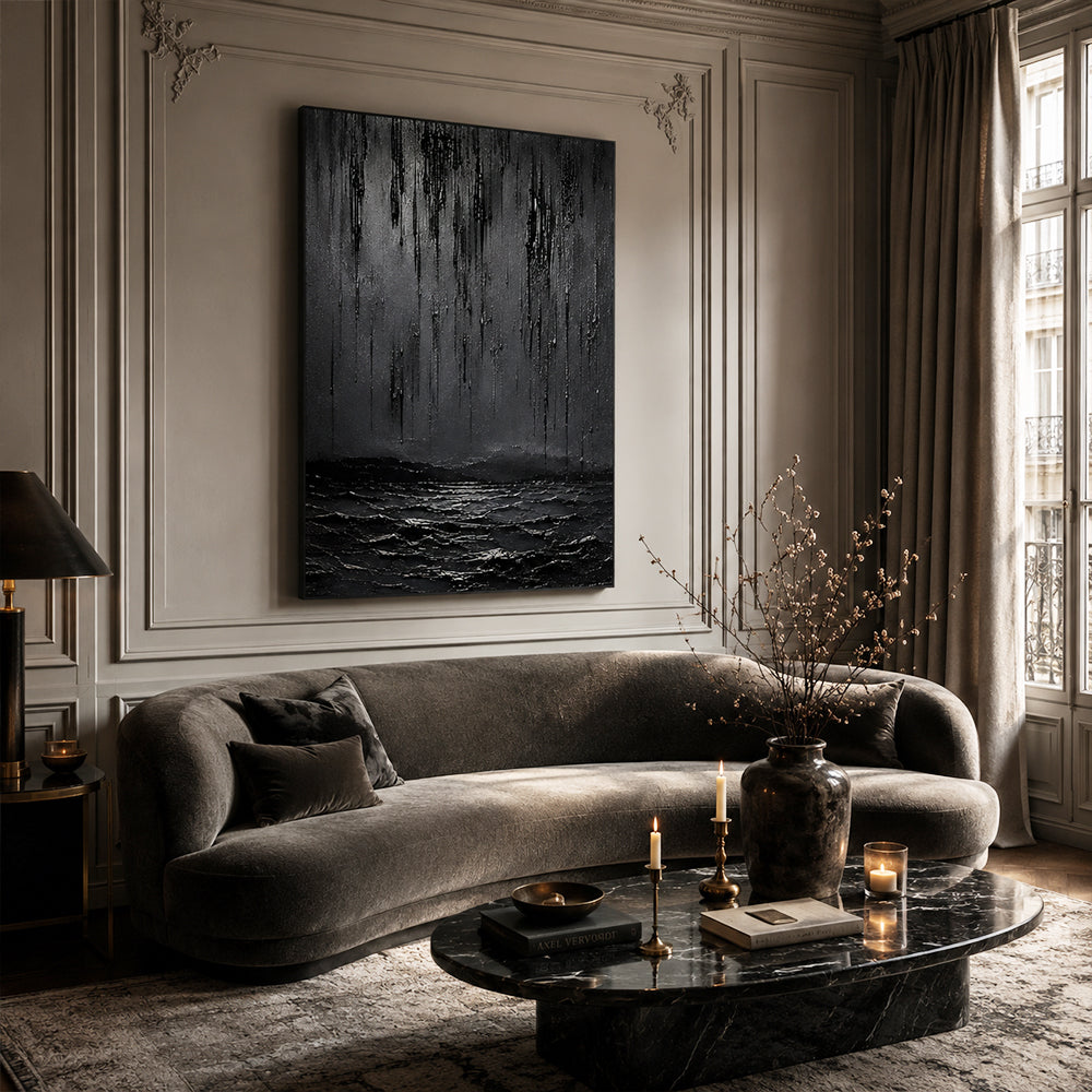 Texture Painting Art – Dark Textured Seascape