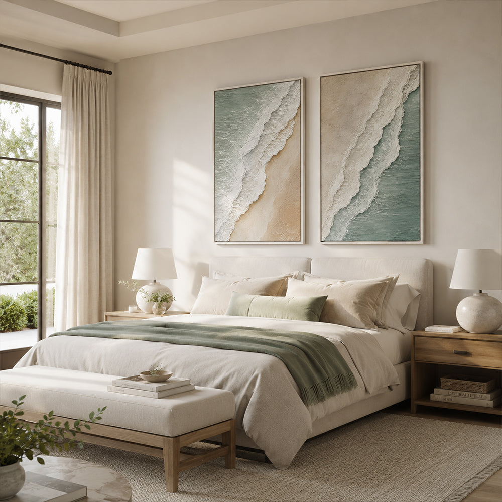 Texture Painting Art – Dual Textured Shore Waves