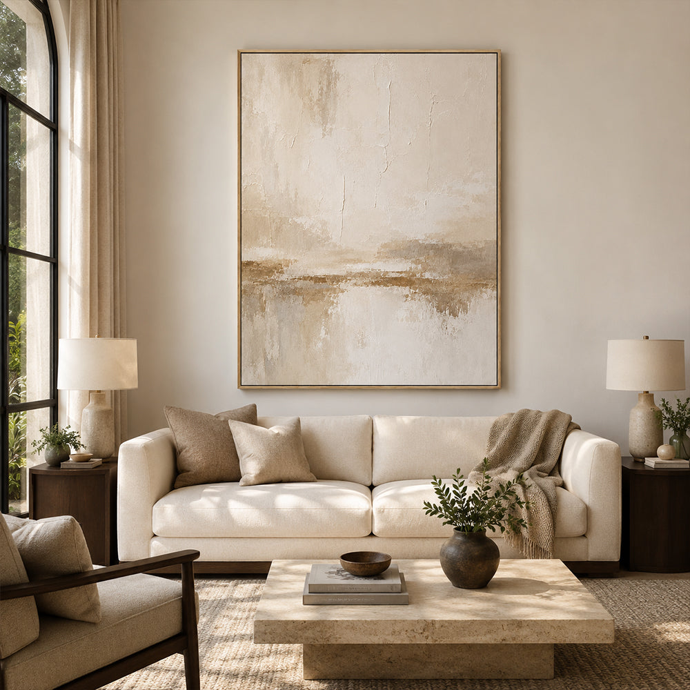 Wabi Sabi Art – Soft Neutral Waterscape