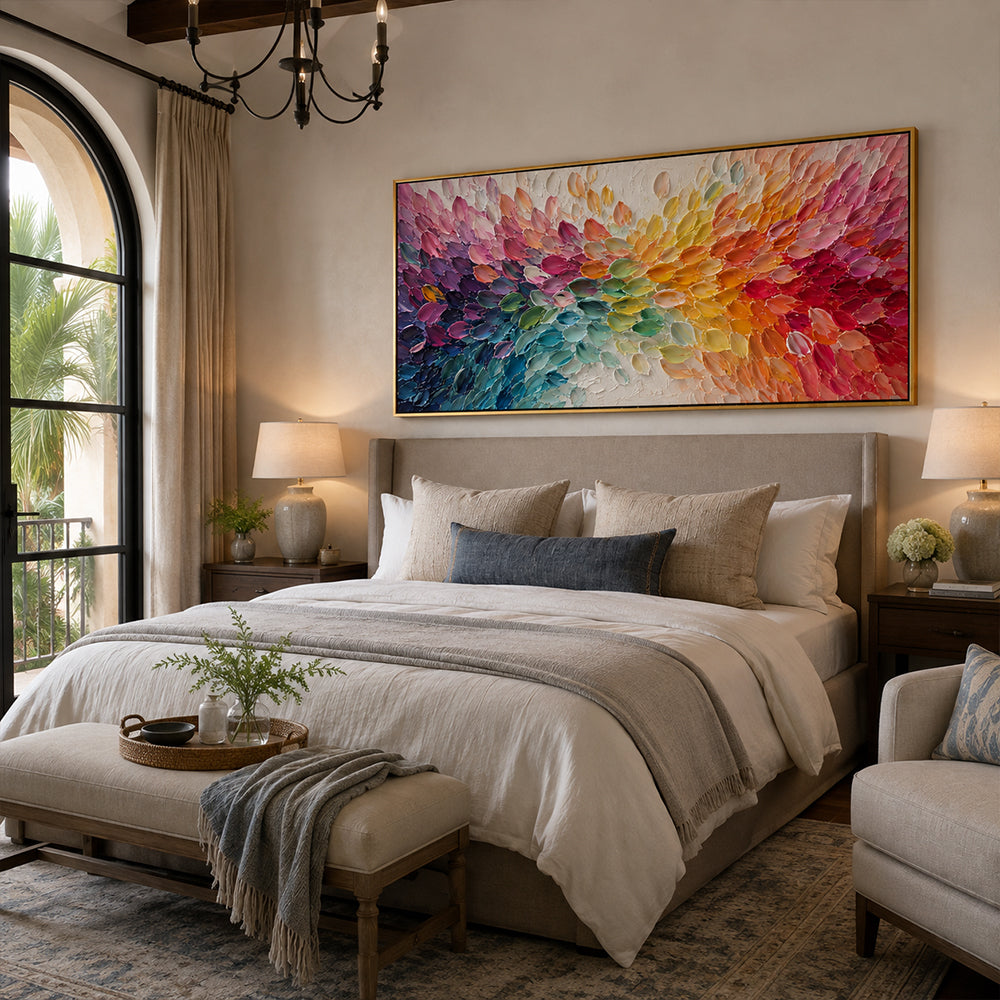 Abstract Wall Art – Gradient Petal Swirl