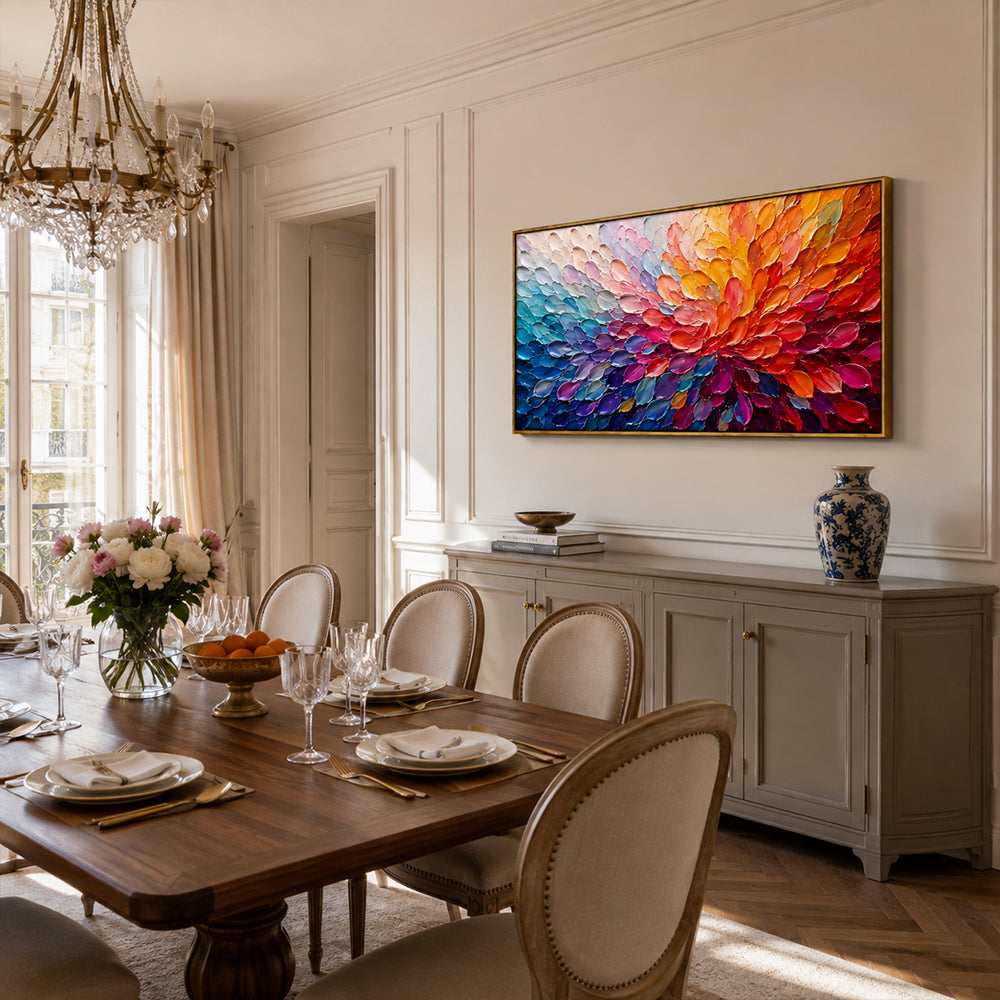 Abstract Wall Art – Blooming Color Petals