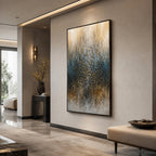 Abstract Wall Art – Golden Speckled Gradient