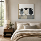 Texture Painting Art – Three Fluffy Sheep