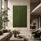 Minimalist Art – Green Textured Arches
