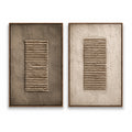 Wabi Sabi Art – Horizontal Ridge Diptych