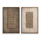 Wabi Sabi Art – Horizontal Ridge Diptych
