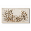Wabi Sabi Art – Textured Crescent Wave