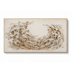 Wabi Sabi Art – Textured Crescent Wave