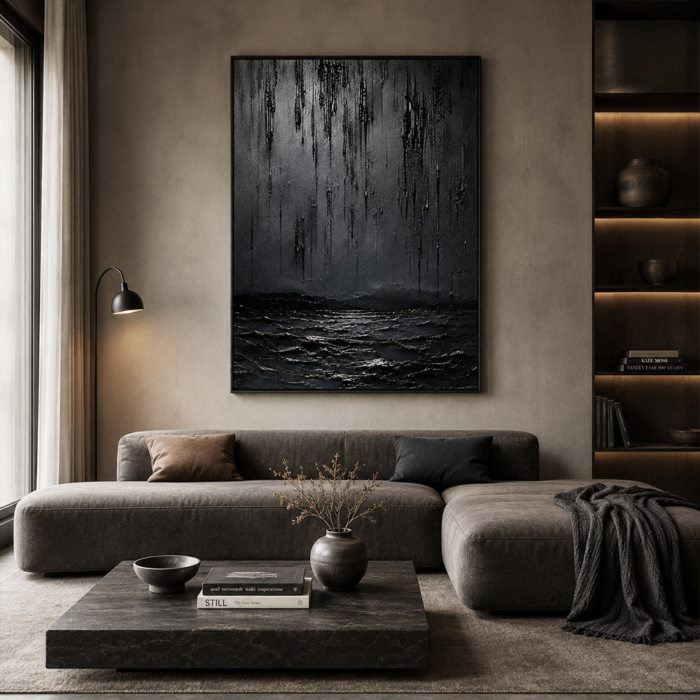 Texture Painting Art – Dark Textured Seascape