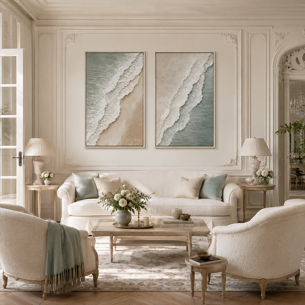 Texture Painting Art – Dual Textured Shore Waves