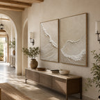 Wabi Sabi Art – Textured Ocean Diptych
