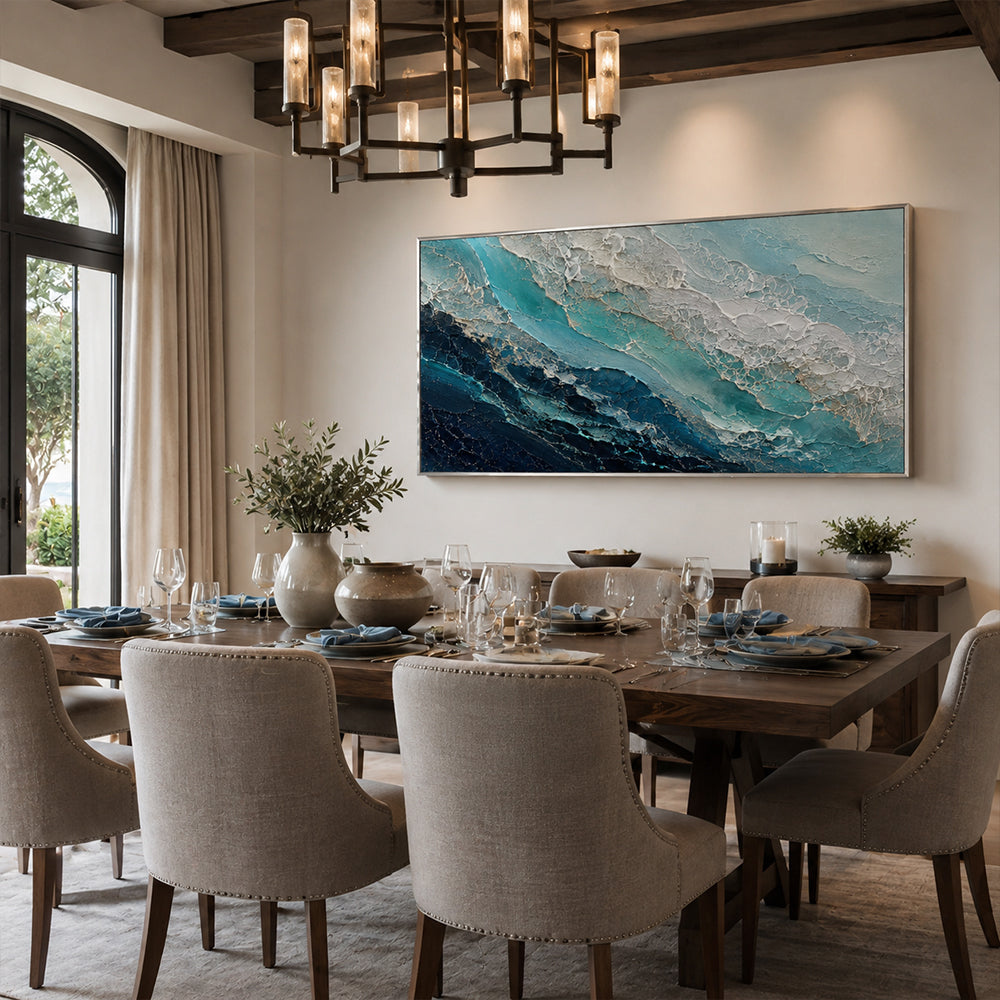 Texture Painting Art – Foamy Ocean Waves