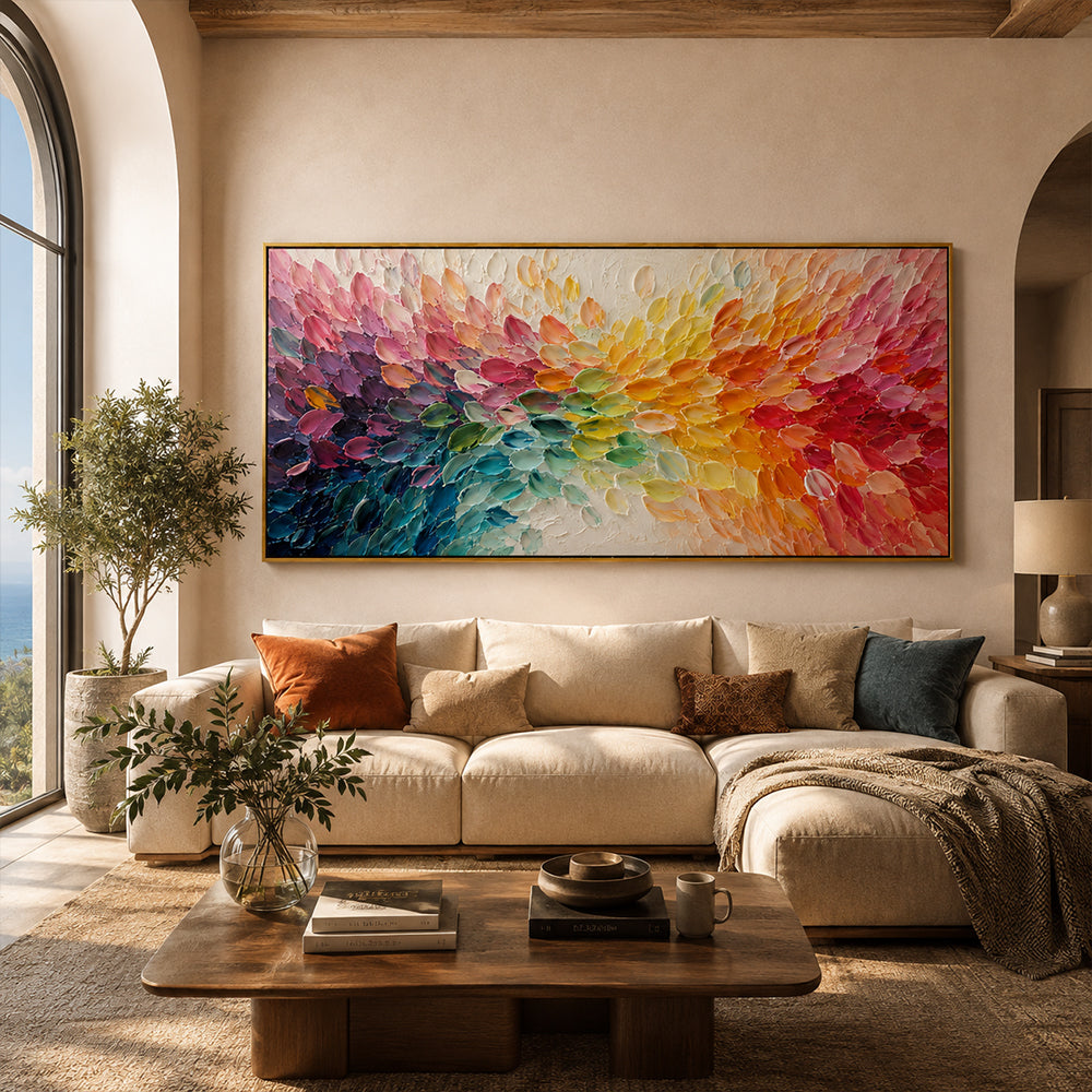 Abstract Wall Art – Gradient Petal Swirl