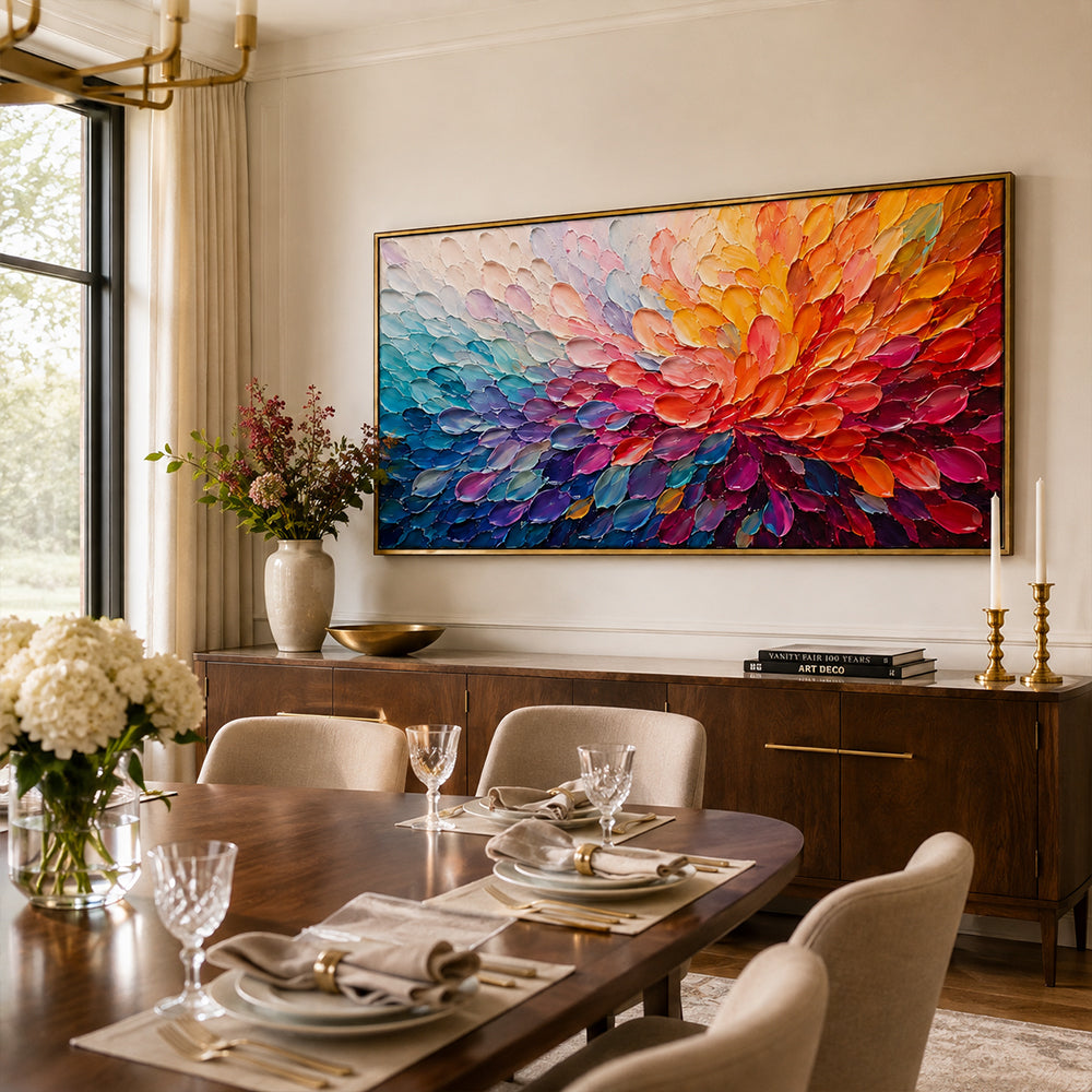 Abstract Wall Art – Blooming Color Petals