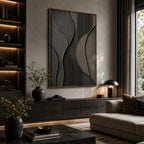 Texture Painting Art – Neutral Curved Relief