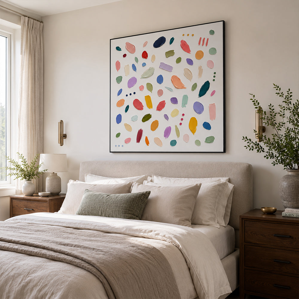 Abstract Wall Art – Colorful Paint Daubs