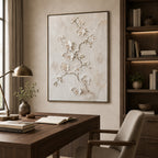 Minimalist Art – Textured White Orchids