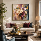 Texture Painting Art – Moody Floral Bouquet