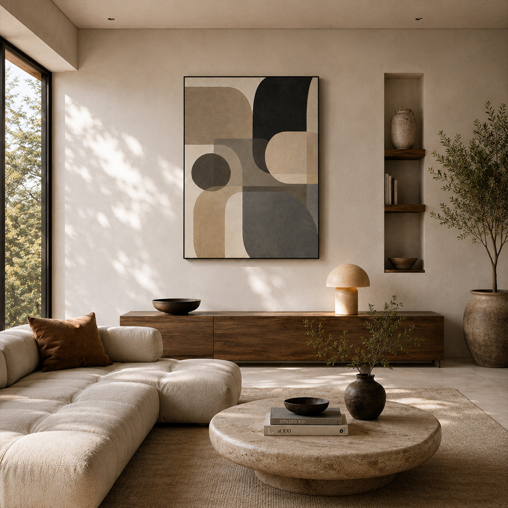 Abstract Wall Art – Muted Rounded Geometrics
