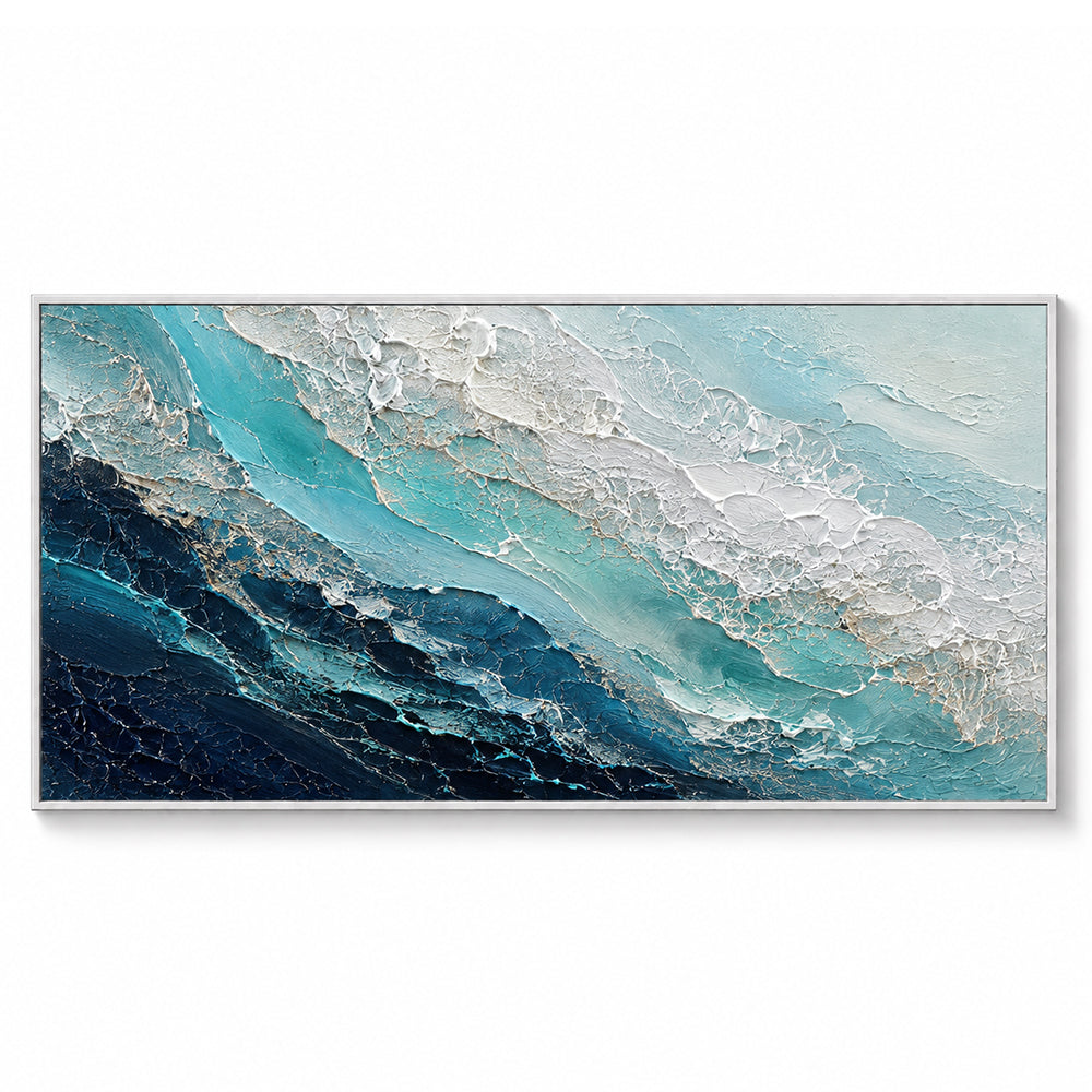 Texture Painting Art – Foamy Ocean Waves