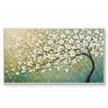 Texture Painting Art – White Blossom Tree
