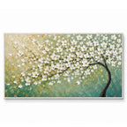 Texture Painting Art – White Blossom Tree