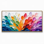 Abstract Wall Art – Rainbow Petal Cluster
