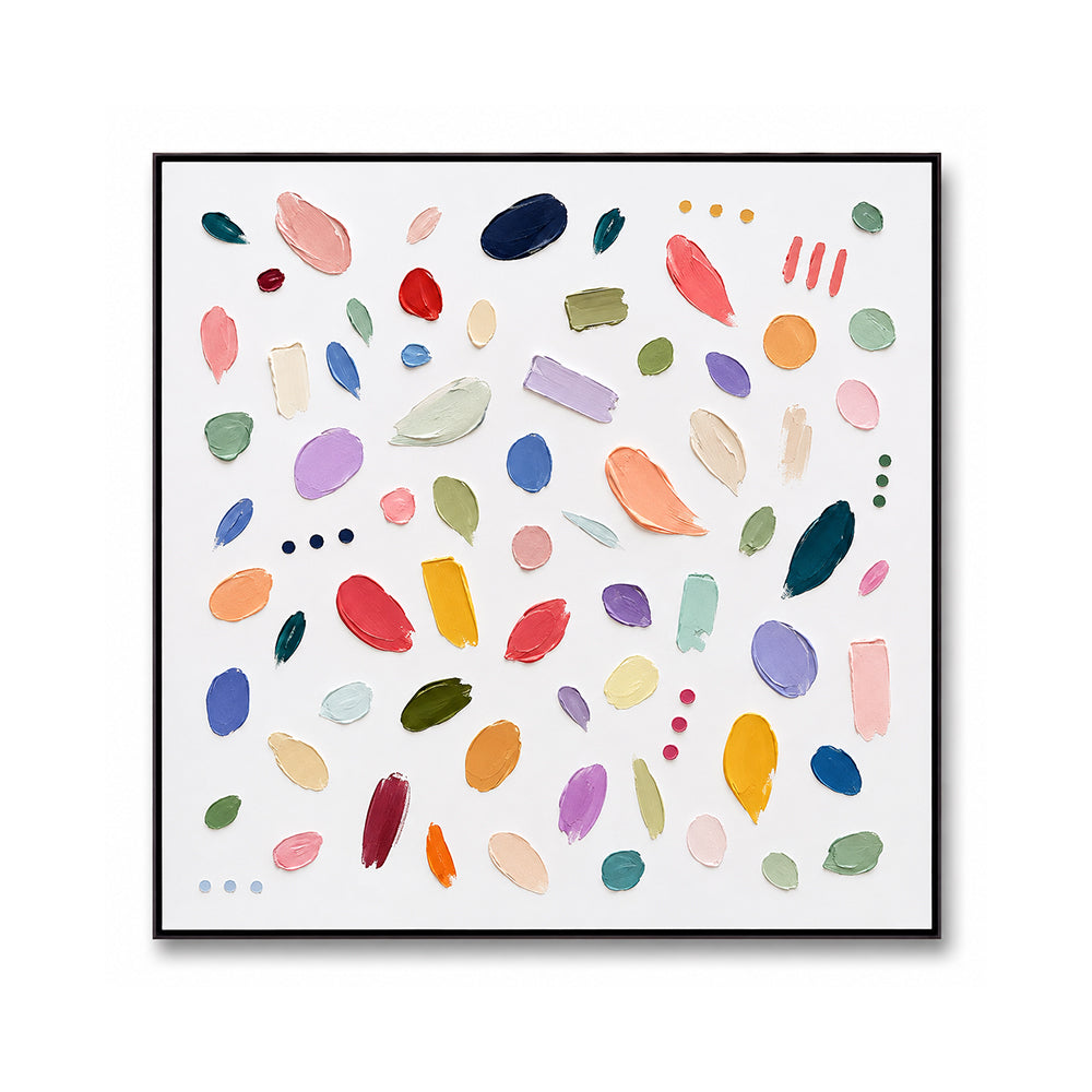 Abstract Wall Art – Colorful Paint Daubs