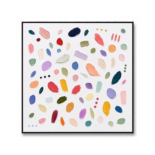 Abstract Wall Art – Colorful Paint Daubs