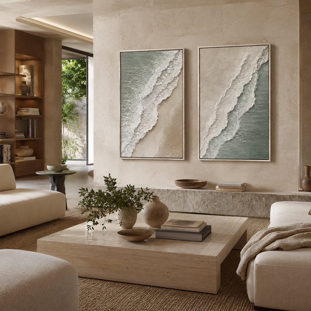 Texture Painting Art – Dual Textured Shore Waves