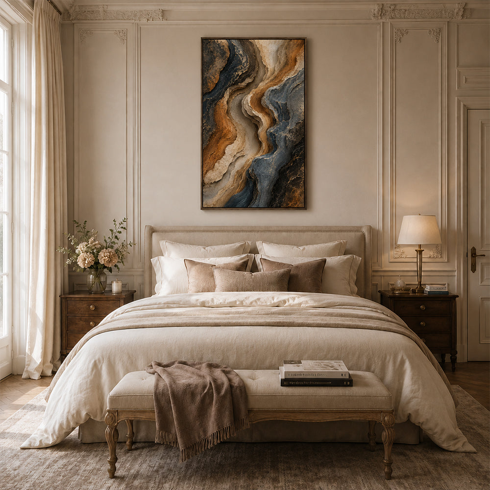 Abstract Wall Art – Earth Toned Wave Strata