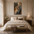 Abstract Wall Art – Earth Toned Wave Strata