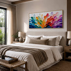 Abstract Wall Art – Rainbow Petal Cluster