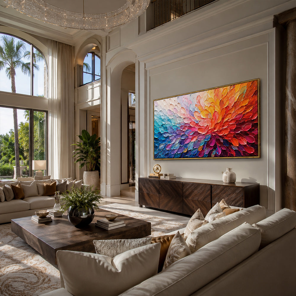 Abstract Wall Art – Blooming Color Petals