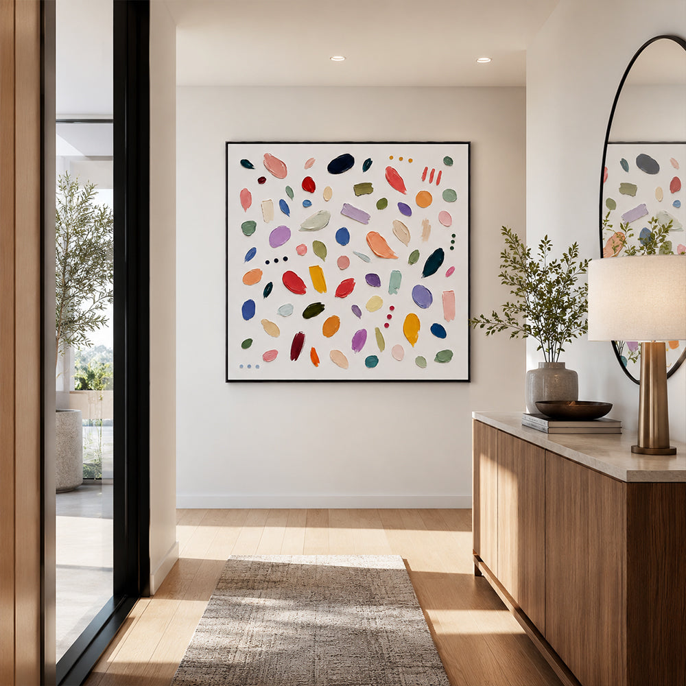 Abstract Wall Art – Colorful Paint Daubs