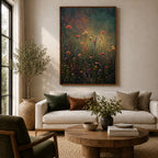 Vintage Americana Art – Wildflower Meadow Scene