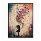 Vintage Americana Art – Girl Chasing Butterflies
