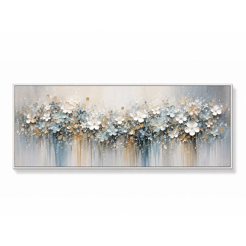 Abstract Wall Art – Dripping Pastel Blooms