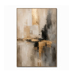 Abstract Wall Art – Gilded Neutral Blocks