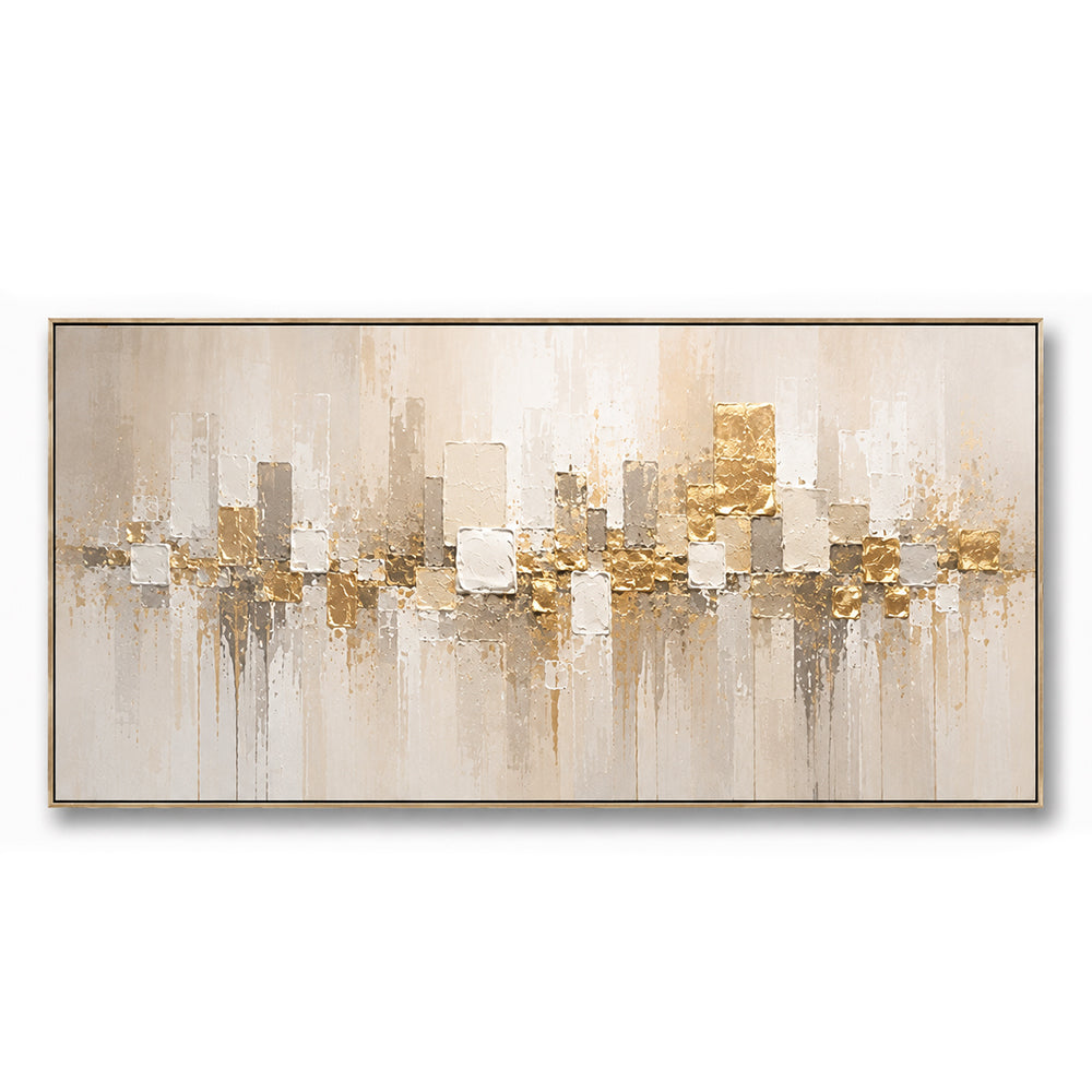 Abstract Wall Art – Gilded Square Patches